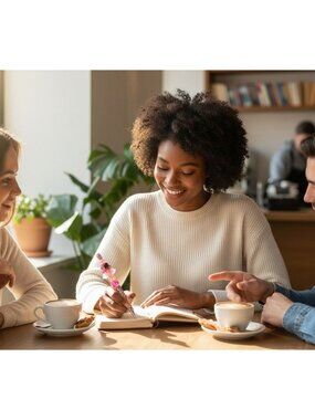 Beaded Bling Ballpoint Pen With Pink Lotus Charm & Stylish Character Design